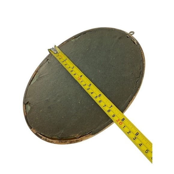 Antique Young Woman Portrait Photograph Victorian Oval Gold Frame Sepia 9.5x7.5 - Picture 8 of 8